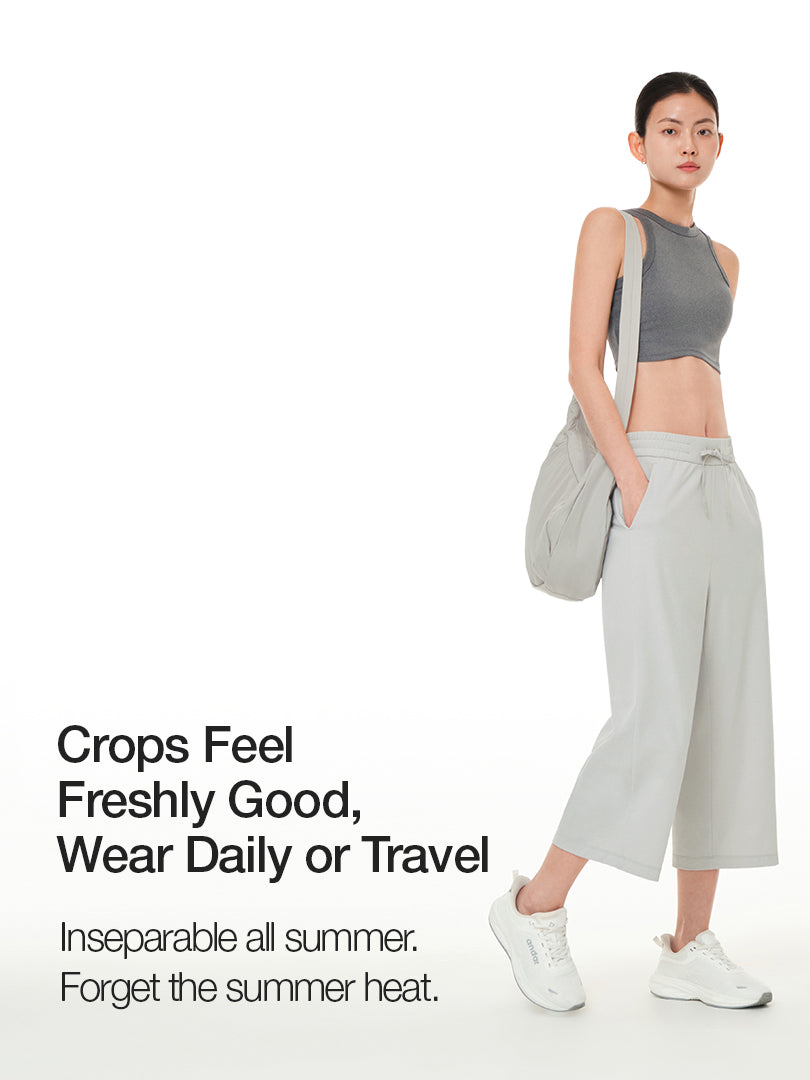 [2 SET] airyfit Wide Cropped Pants