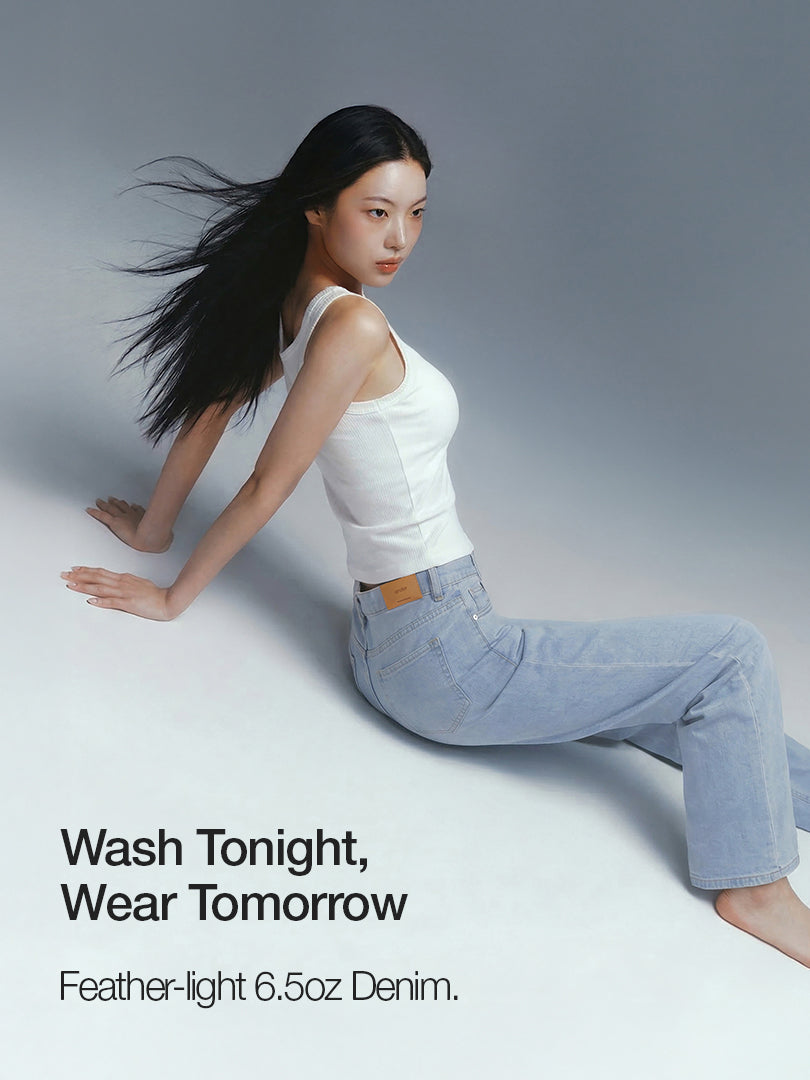 Ice airdenim Semi-Wide Jeans