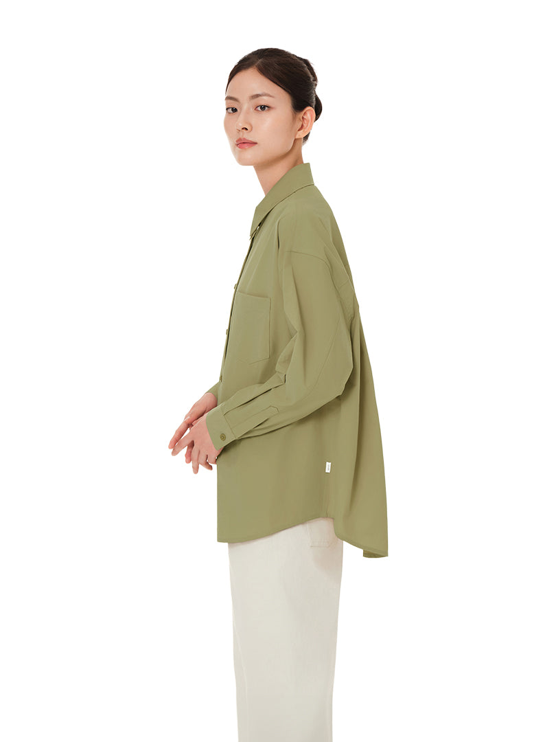 comfort fresh Oversized Long Sleeve Shirt