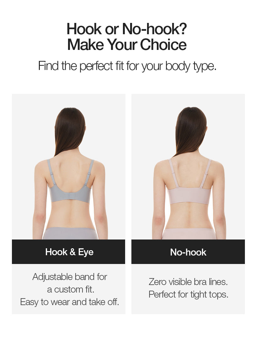 [Exclusive: First Try][2 SET] All-Day Fit Bra (Hook & No-hook)