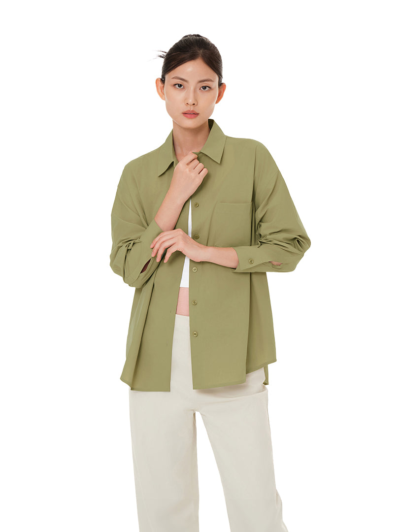 comfort fresh Oversized Long Sleeve Shirt