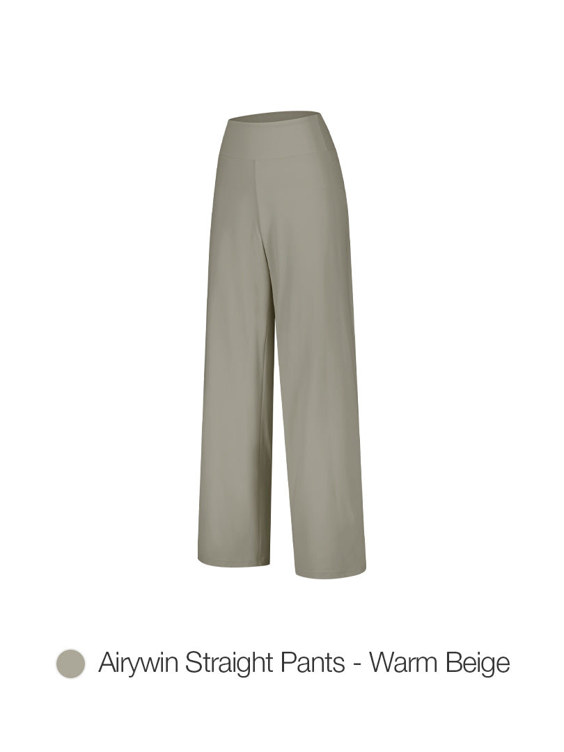 [2 SET] Airy Fit Wide Pants & Airywin Straight Pants