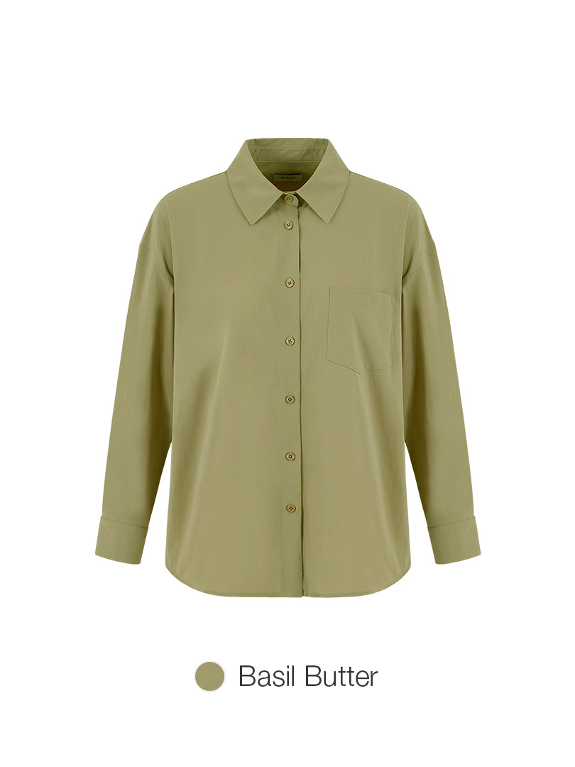 comfort fresh Oversized Long Sleeve Shirt