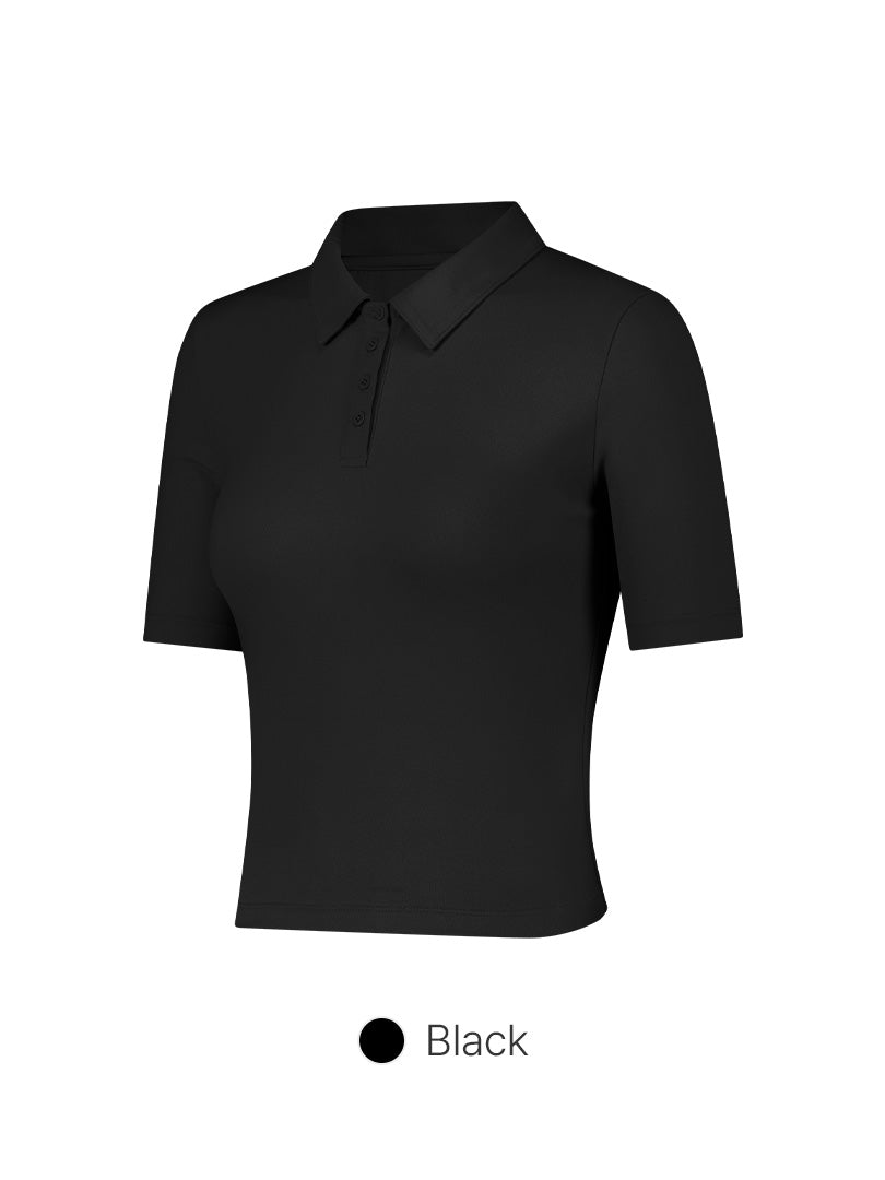 Softension Cropped Polo Shirt