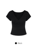 soft modal Wrap Style Short Sleeve
