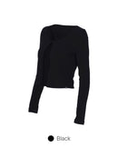 Ribbed Single Button Long Sleeve