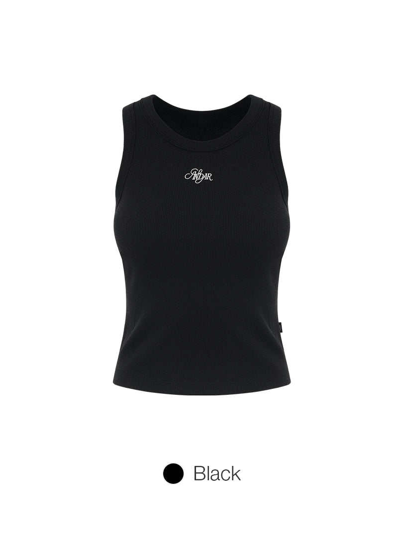 Embroidered Logo ribbed Sleeveless