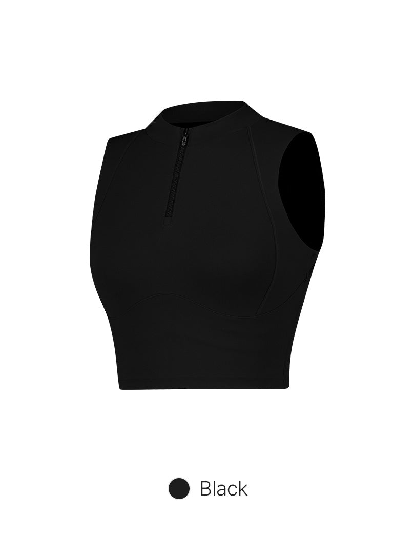 [SET] Airywin Mock Neck Zip Longline Bra & Short Leggings