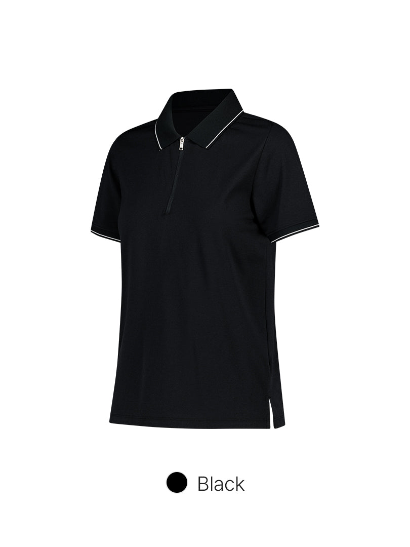 Airy Fit Half-Zip Short Sleeve Polo Shirt