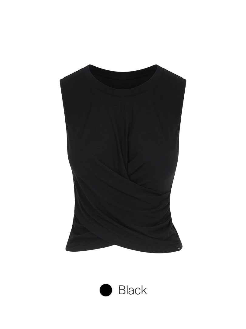 soft modal Cross Wrap Tank Top