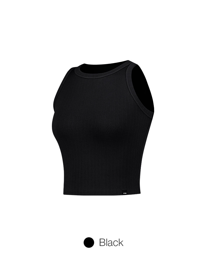 Ribbed Cropped Tank Top