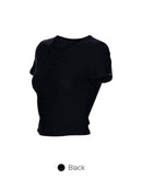 Icefresh Cropped Short Sleeve with Button