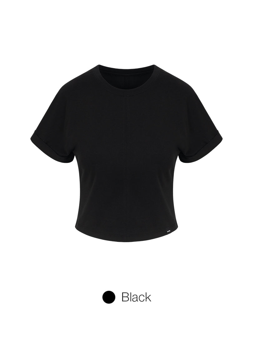 Cotton Roll-Up Short Sleeve Cover-Up