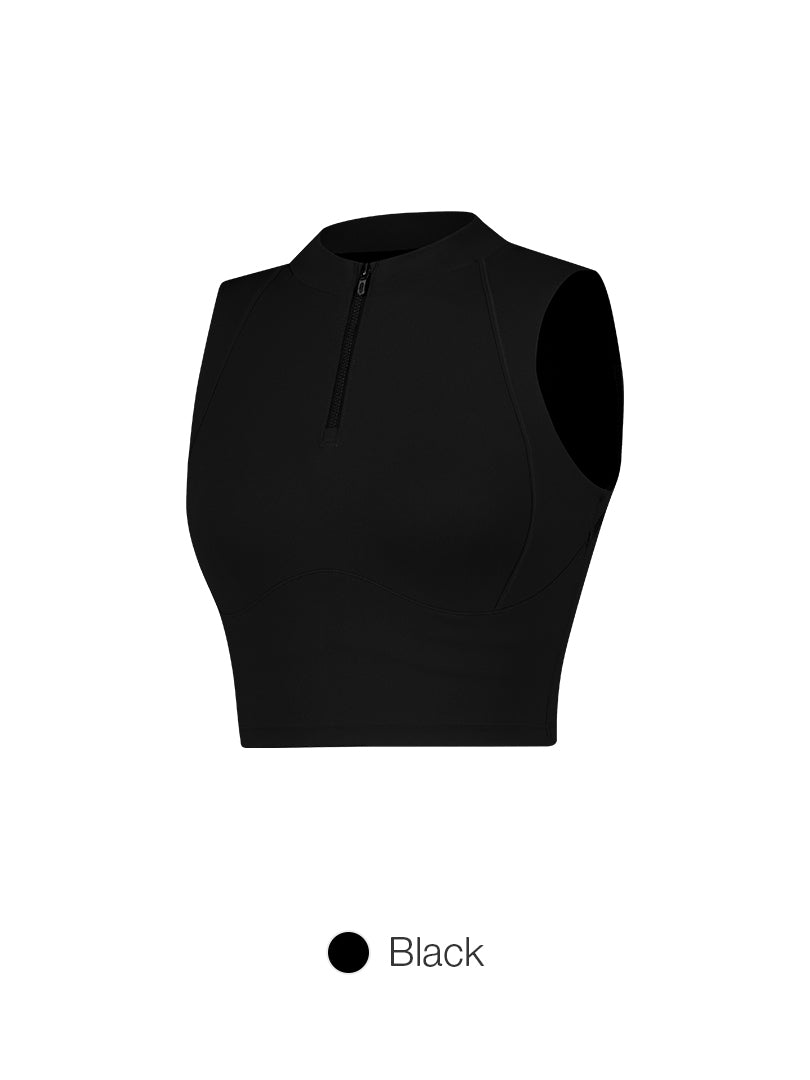 Airywin Mock Neck Zip Longline Bra