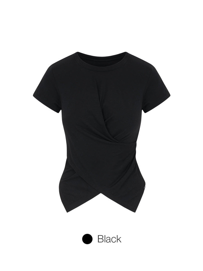 soft modal Cross Wrap Short Sleeve