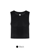 jacquard Mesh Cropped Sleeveless Cover-Up