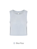 jacquard Mesh Cropped Sleeveless Cover-Up
