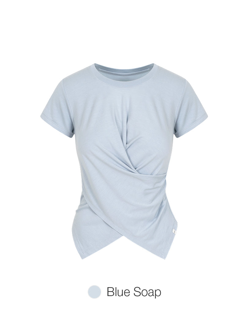 soft modal Cross Wrap Short Sleeve