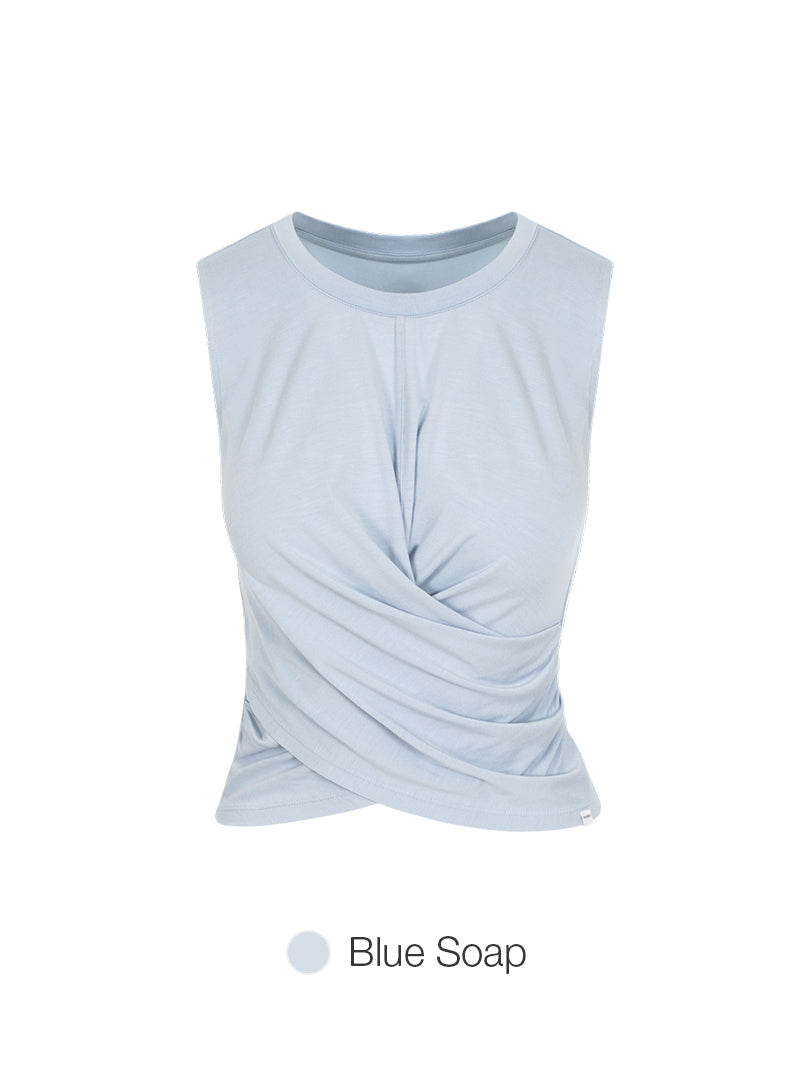 soft modal Cross Wrap Tank Top