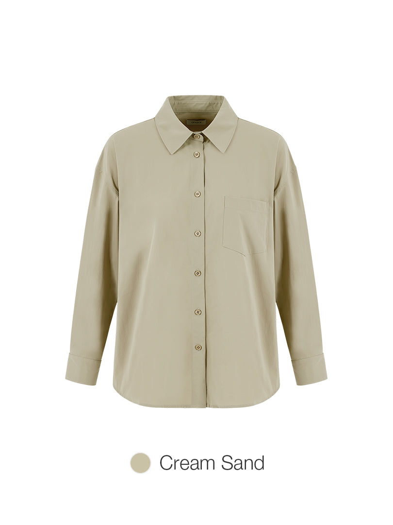 comfort fresh Oversized Long Sleeve Shirt