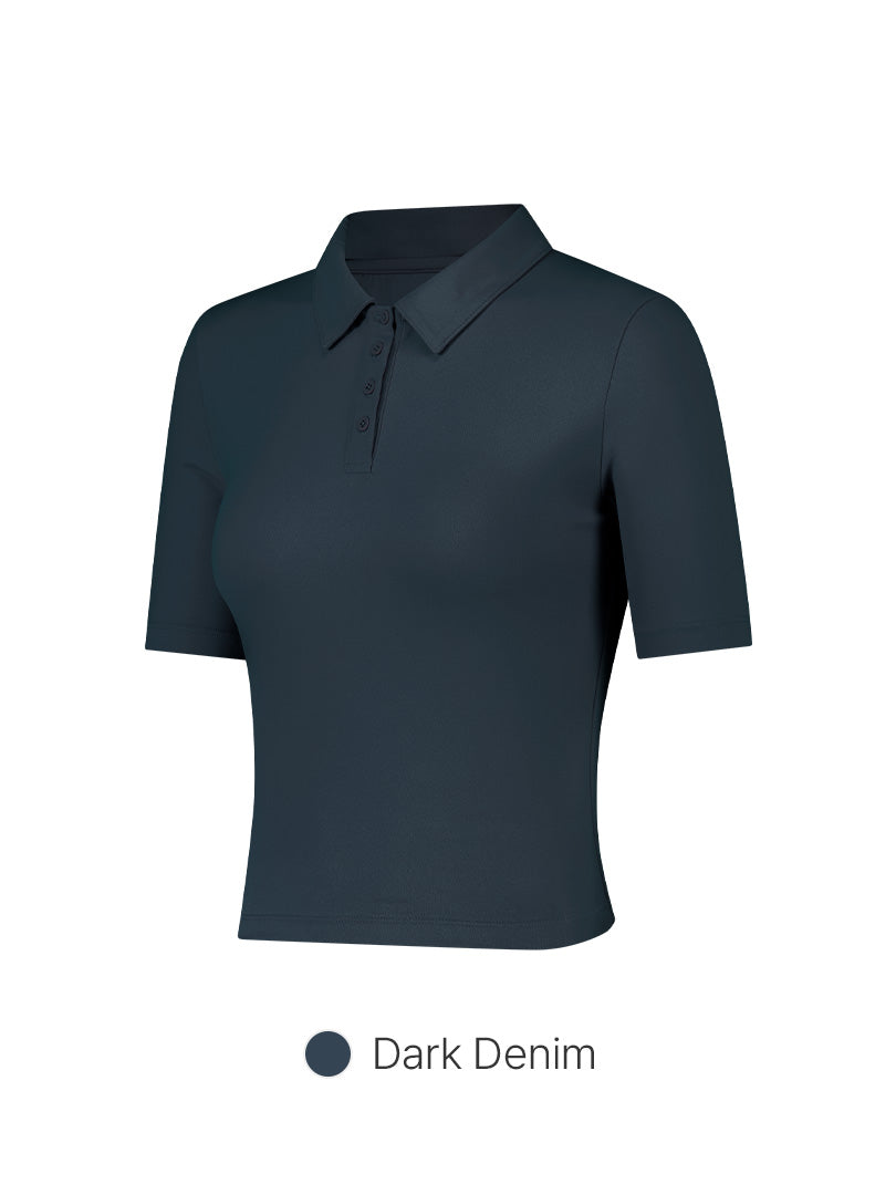 Softension Cropped Polo Shirt
