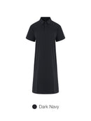 woven Breeze Polo Neck Maxi Dress