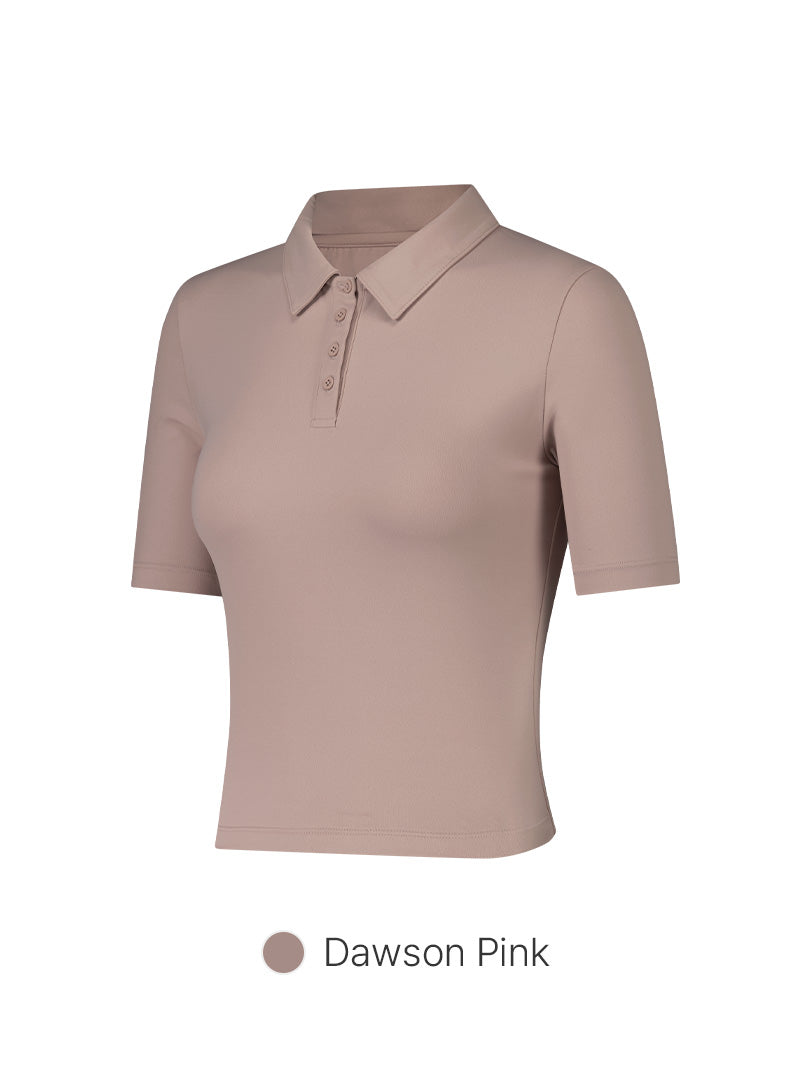 Softension Cropped Polo Shirt