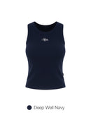 Embroidered Logo ribbed Sleeveless