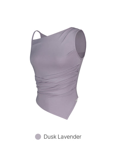 Modal Sustainable Asymmetrical Drape Tank Top