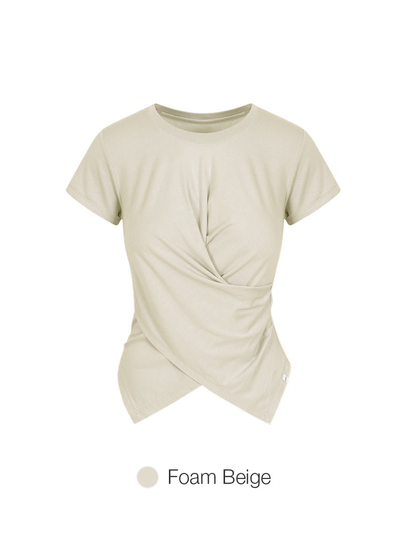 soft modal Cross Wrap Short Sleeve