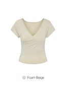 soft modal Wrap Style Short Sleeve