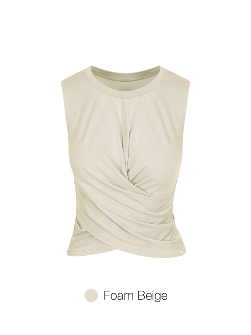 soft modal Cross Wrap Tank Top