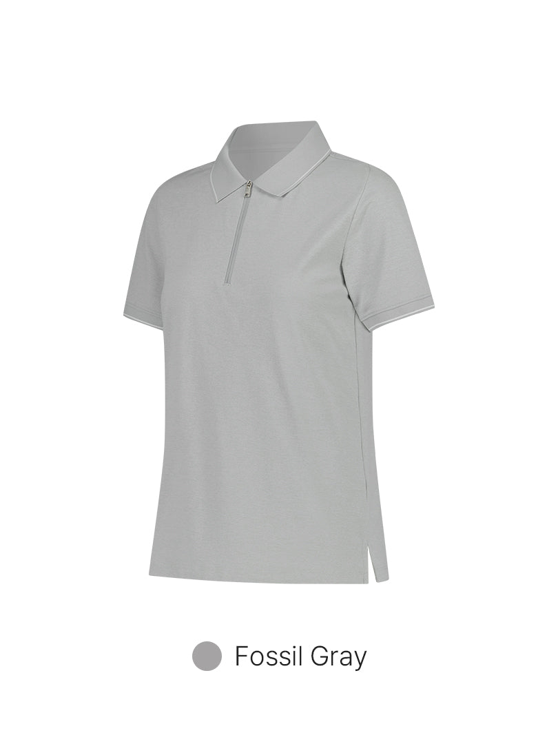 Airy Fit Half-Zip Short Sleeve Polo Shirt