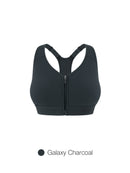 Running Racerback Front-Zip Bra