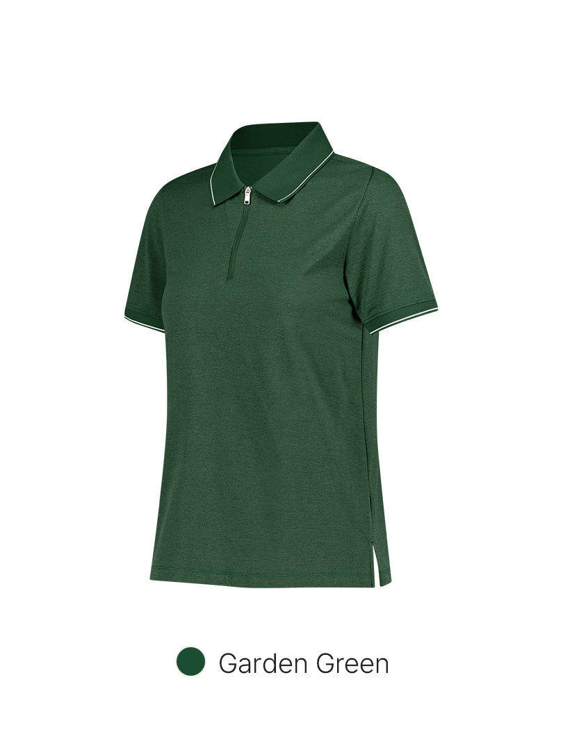 Airy Fit Half-Zip Short Sleeve Polo Shirt