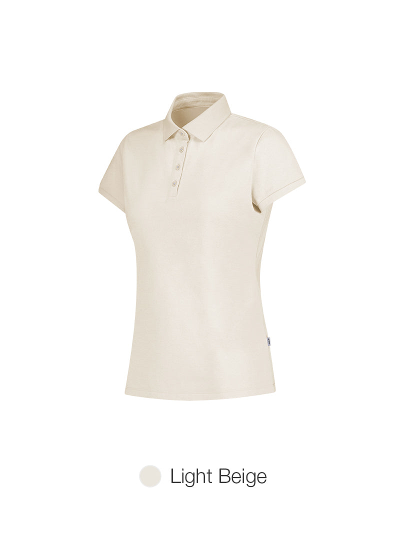 Airy Fit Slim Fit Knitted-Collar Polo Shirt