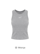 Embroidered Logo ribbed Sleeveless