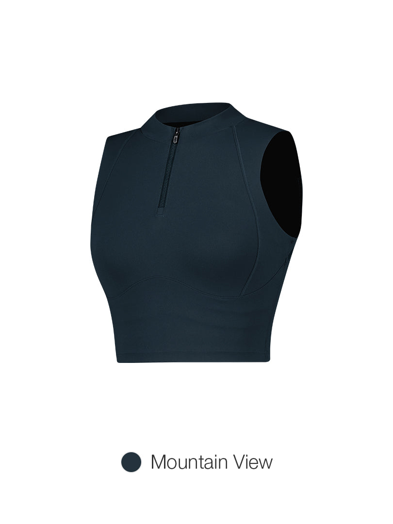 Airywin Mock Neck Zip Longline Bra