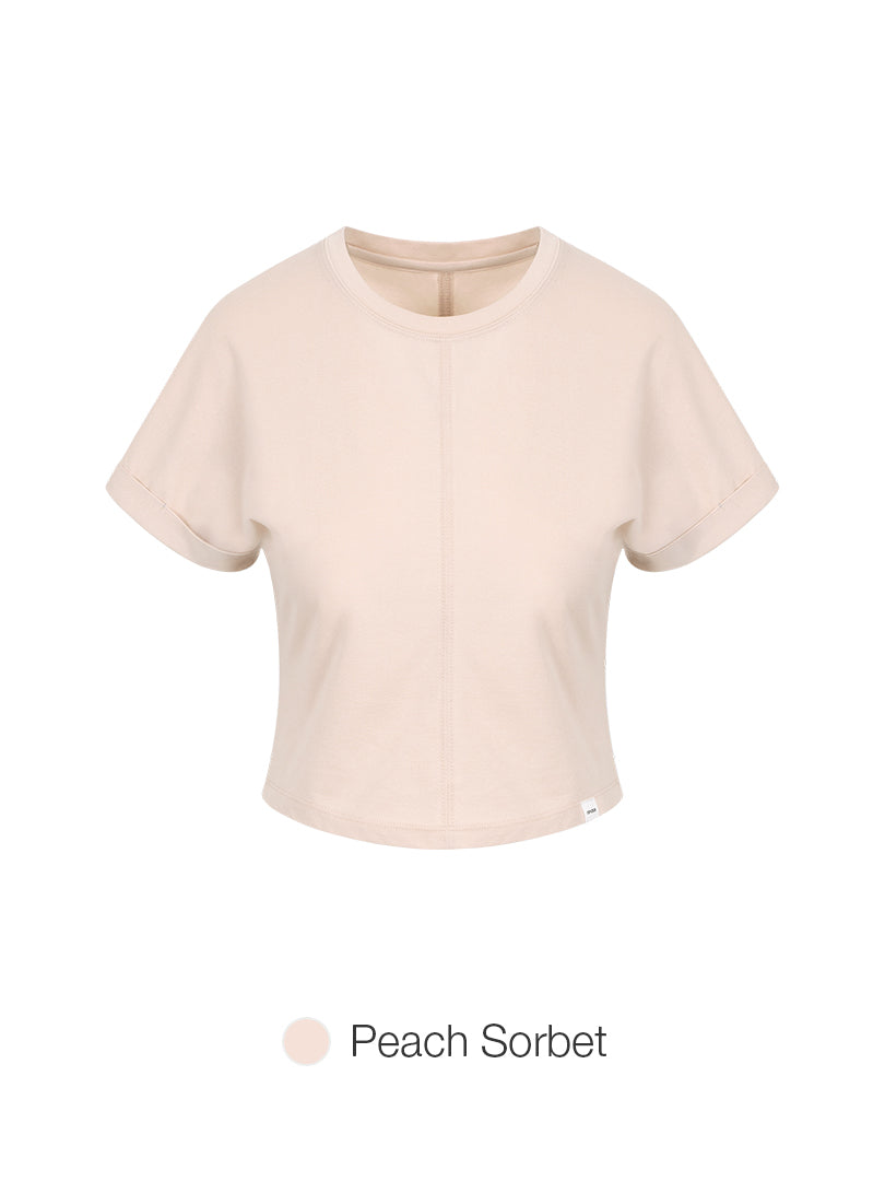 Cotton Roll-Up Short Sleeve Cover-Up