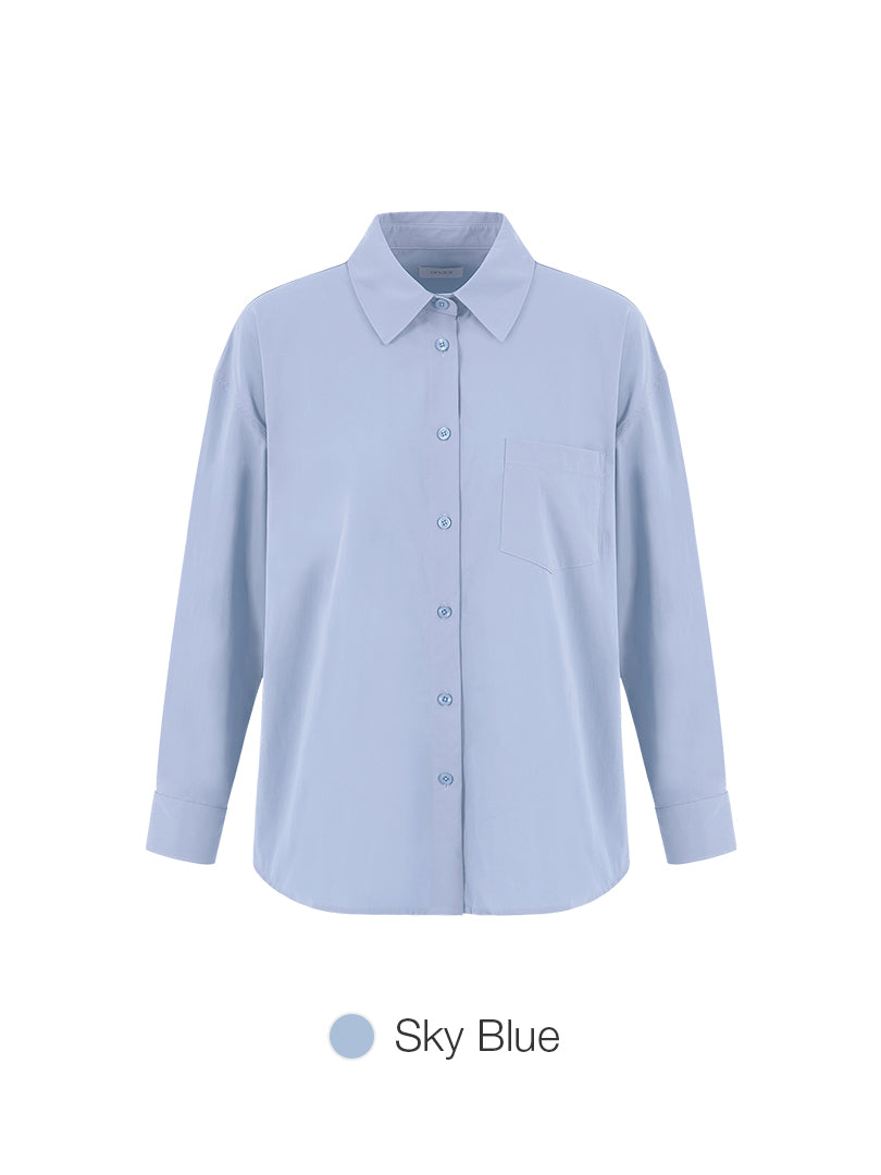 comfort fresh Oversized Long Sleeve Shirt