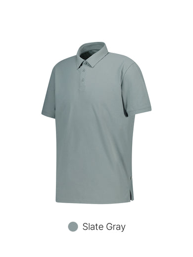 Men's Airy Fit Textured Short Sleeve Polo Shirt