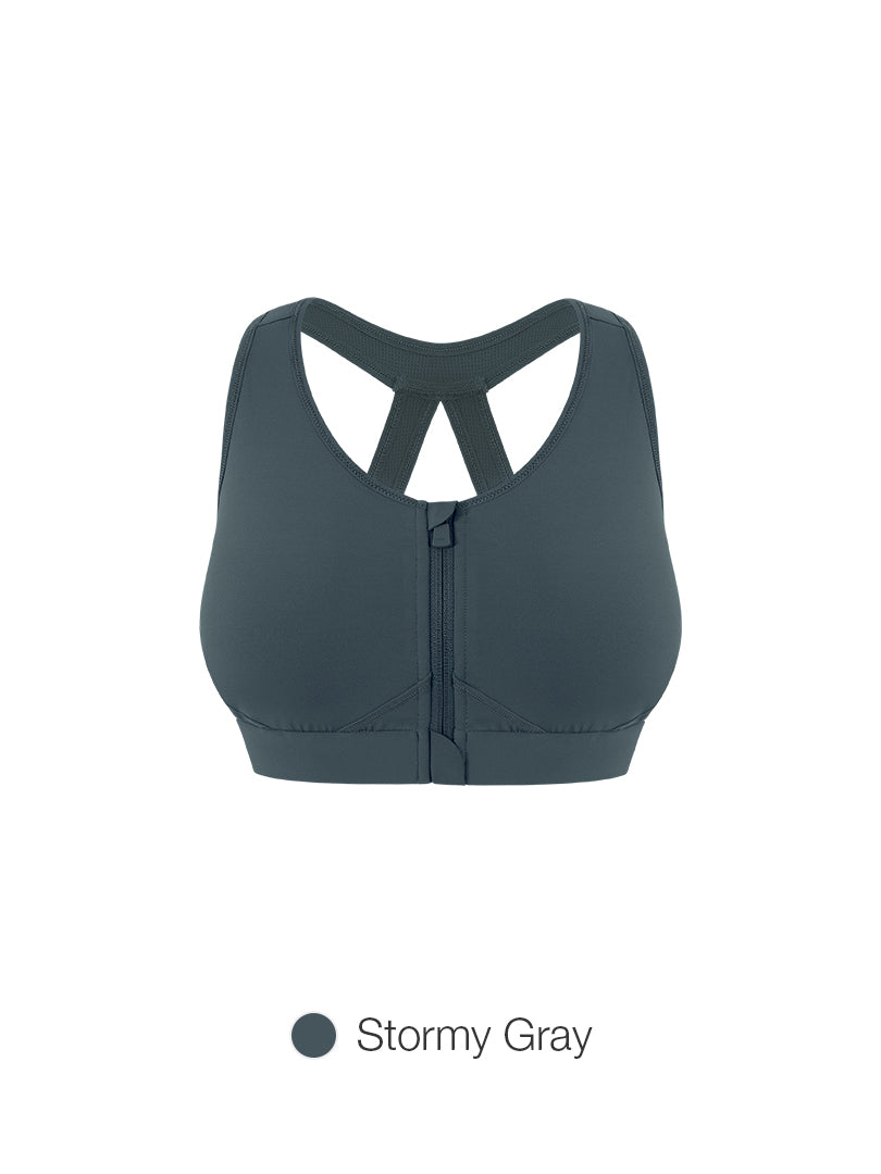 Running Front-Zip Bra