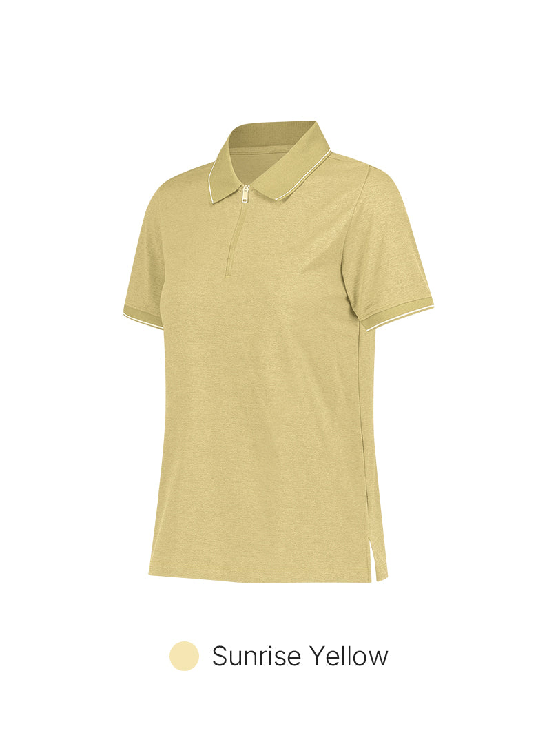 Airy Fit Half-Zip Short Sleeve Polo Shirt