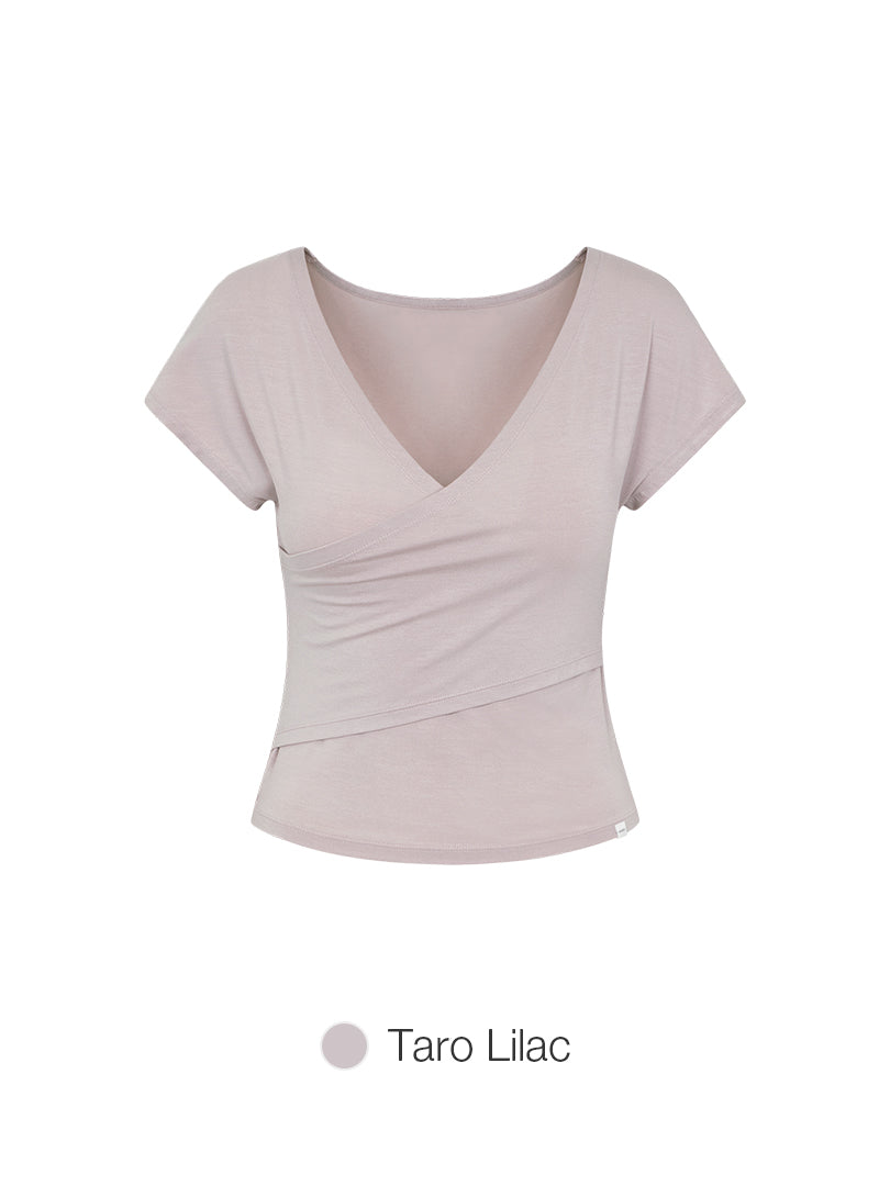 soft modal Wrap Style Short Sleeve