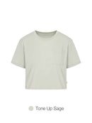 Stay-Cool Pocket Cropped Short Sleeve