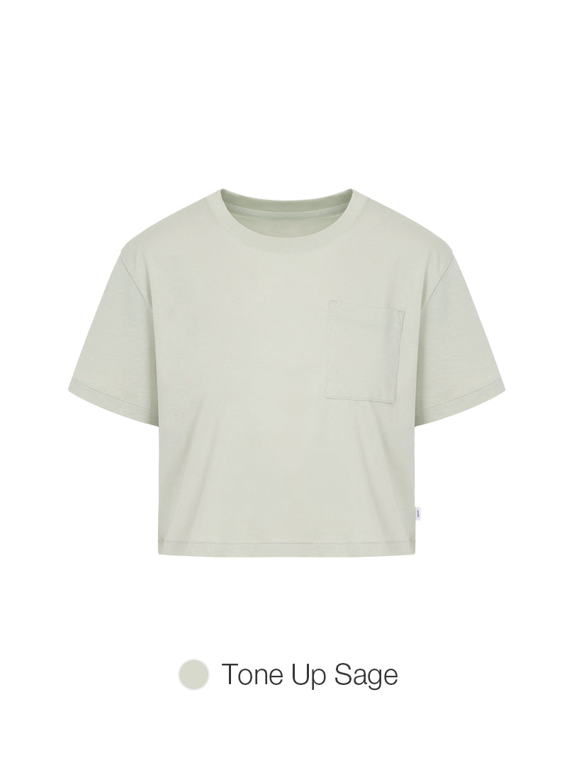 Stay-Cool Pocket Cropped Short Sleeve