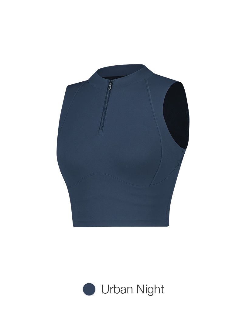 Airywin Mock Neck Zip Longline Bra