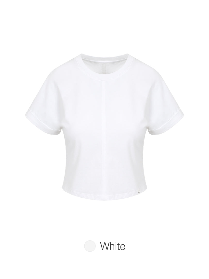 Cotton Roll-Up Short Sleeve Cover-Up