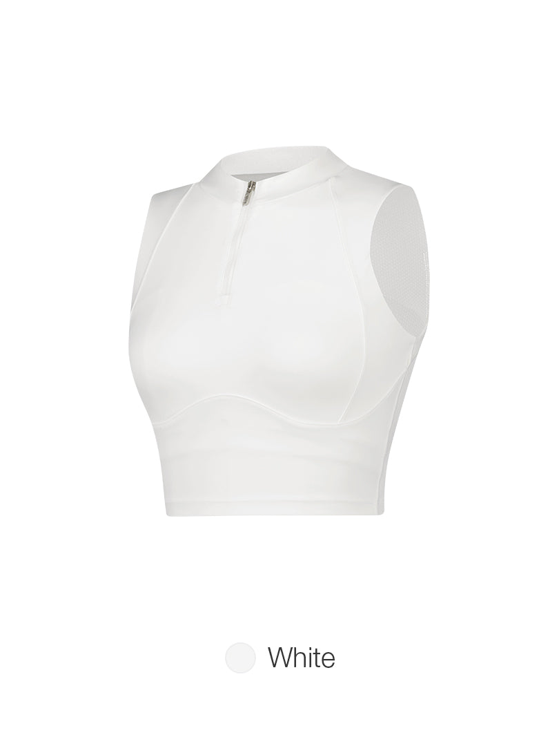 Airywin Mock Neck Zip Longline Bra