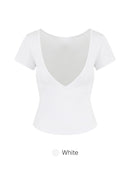 Fresh Ribbed Wrap Short Sleeve